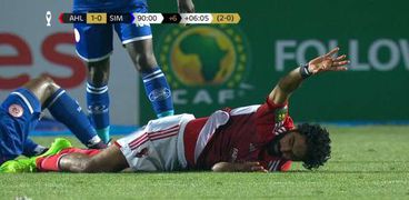 إصابة حسين الشحات في مباراة سيمبا