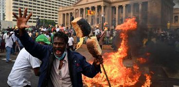 جانب من احتجاجات سريلانكا على الأزمة الاقتصادية (أرشيفية)