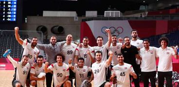 منتخب مصر لكرة اليد خلال منافسات أولمبياد طوكيو
