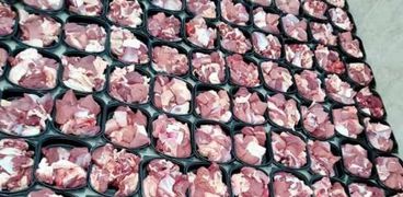 توزيع اللحوم علي الأسر الأولي بالرعاية في المنوفية