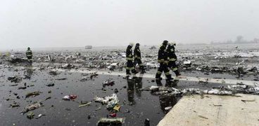 مطار روستوف بعد حادثة فلاي دبي