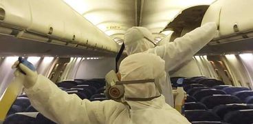 الطيران تواصل مجهودات الوقايه للحد من انتشار فيروس كورونا بمطار القاهرة الدولي