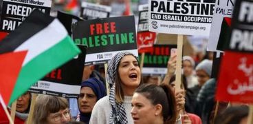 مظاهرات لندن لدعم فلسطين