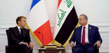 الرئيس الفرنسي ورئيس وزراء العراق