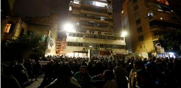 احتجاجات أمام مقر قناة الجديد في لبنان