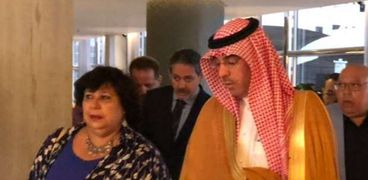 وزير الثقافة السعودي يستقبل إيناس عبد الدايم