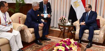 الرئيس السيسى خلال لقائه وزير خارجية الهند على هامش زيارته للهند