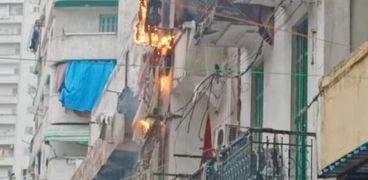 حريق في شقه سكنيه في الإسكندرية