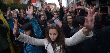 مظاهرات فى بلغاريا
