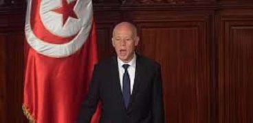 الرئيس التونسي خلال أداء اليمين الدستورية
