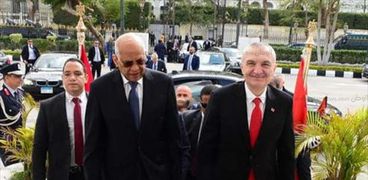 رئيس ألبانيا مع الدكتور علي عبد العال