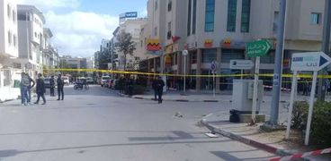 محيط التفجير قرب السفارة الأمريكية في تونس
