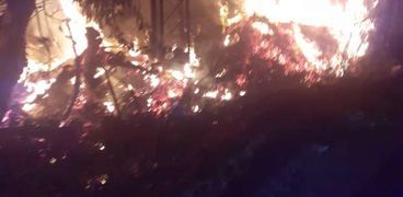 حريق بمحول كهربائي في كفر الشيخ