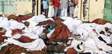عدد من جثث ضحايا كارثة التدافع فى «سوق العرب»