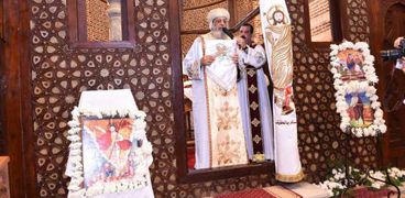 البابا خلال احتفال عيد دخول العائلة المقدسة لمصر - أرشيفية