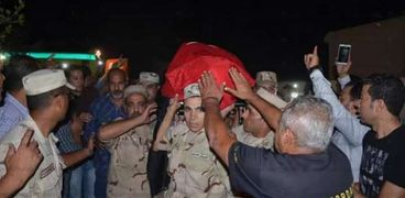 تشييع جثمان لشهداء الجيش في سيناء ..ارشيفية