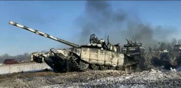 عوزة الدبابات الروسية بعد انتهاء التدريبات على حدود أوكرانيا