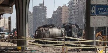 انفجار خط الغاز بمدينة نصر