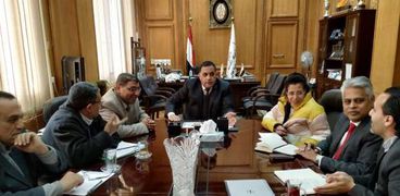 جانب من اجتماع رئيس هيئة سكك حديد مصر