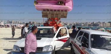 ازالة التعديات على الشواطىء