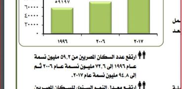 الزيادة السكانية في مصر عبر عقدين