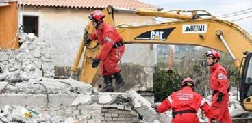 آثار زلزال ألبانيا-صورة أرشيفية