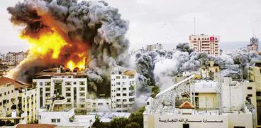العدوان الإسرائيلى يواصل قصف قطاع غزة