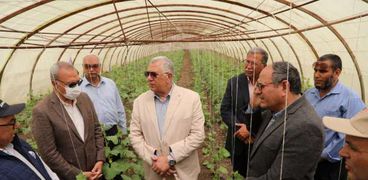 وزير الزراعة يتفقد صوب المشروع القومي لإنتاج التقاوي في قها