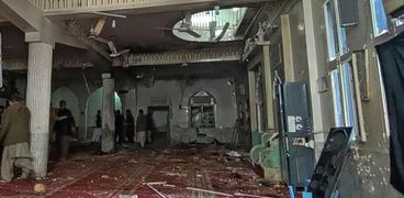 مسجد بيشاور عقب الانفجار في باكستان
