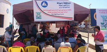 حملة توعية بيئية بمدينة رأس البر
