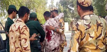 جانب من الهجوم على العرض العسكري في مدينة الأهواز بإيران