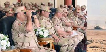 الفريق أسامة عسكر يشهد تنفيذ نشاط تدريبي للجيش الثاني الميداني
