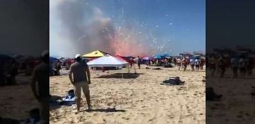الانفجار الذي وقع على شاطئ بولاية ماريلاند الأمريكية