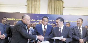 وزراء خارجية مصر والسودان واثيوبيا - ارشيف