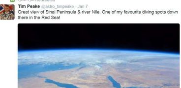 صورة دلتا النيل التي نشرها رائد الفضاء البريطاني