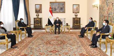 الرئيس عبدالفتاح السيسي خلال لقائه بمبعوث الرئيس الغاني