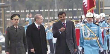 الرئيس التركي أردوغان وأمير قطر تميم بن حمد