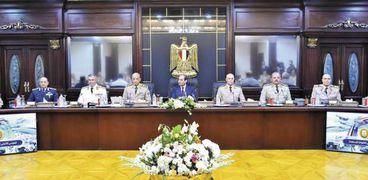 الرئيس «السيسى» خلال ترؤسه اجتماع المجلس الأعلى للقوات المسلحة