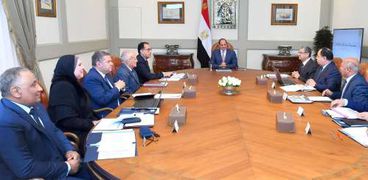 الرئيس عبدالفتاح السيسي خلال اجتماعه برئيس الوزراء