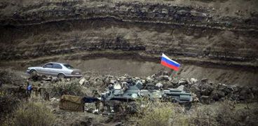 مدرعات عسكرية روسية في إقليم كاراباخ