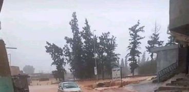 آثار العاصفة في ليبيا