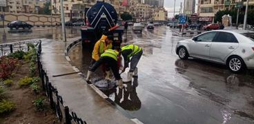 شفط لمياه الأمطار في القاهرة