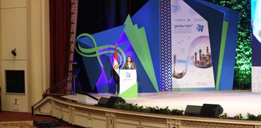 وزيرة الاستثمار خلال مؤتمر "مصر تستطيع بالاستثمار والتنمية"