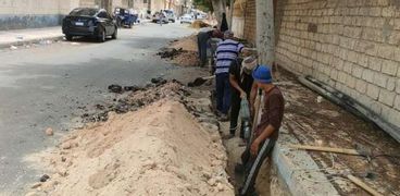 تحويل شبكة الكهرباء لأرضي في شوارع مرسي مطروح