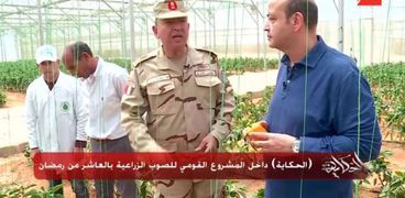 عمرو أديب مع رئيس الشركة الوطنية للزراعات المحمية