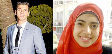 "أحمد خالد" و" هاجر محمد" الطالبان المثاليان بجامعة المنيا