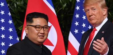 الرئيس الأمريكي دونالد ترامب والزعيم الكوري الشمالي كيم جونج أون-صورة أرشيفية
