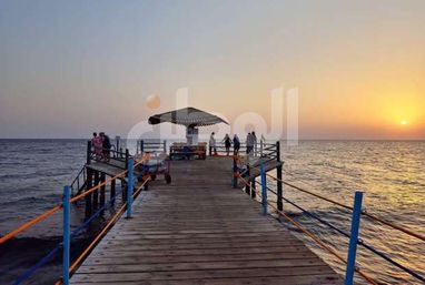 منظر يسحر العيون.. غروب الشمس يجذب السياح على شواطئ مرسى علم