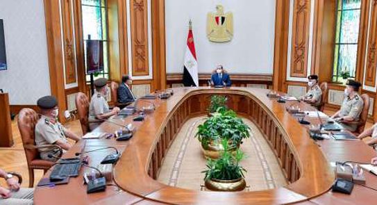 الرئيس عبدالفتاح السيسي خلال الاجتماع اليوم 