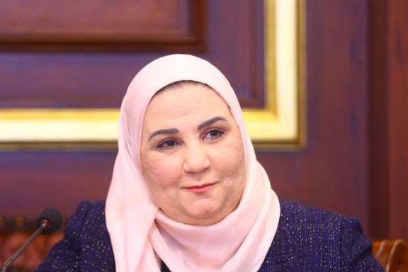 نيفين القباج وزيرة التضامن الاجتماعى خلال مناقشتها بمجلس الشيوخ